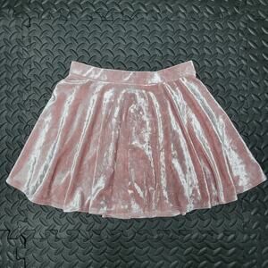 Forever 21 Pink Velvet Mini Skirt | Women’s Medium | Flowy A-Line
